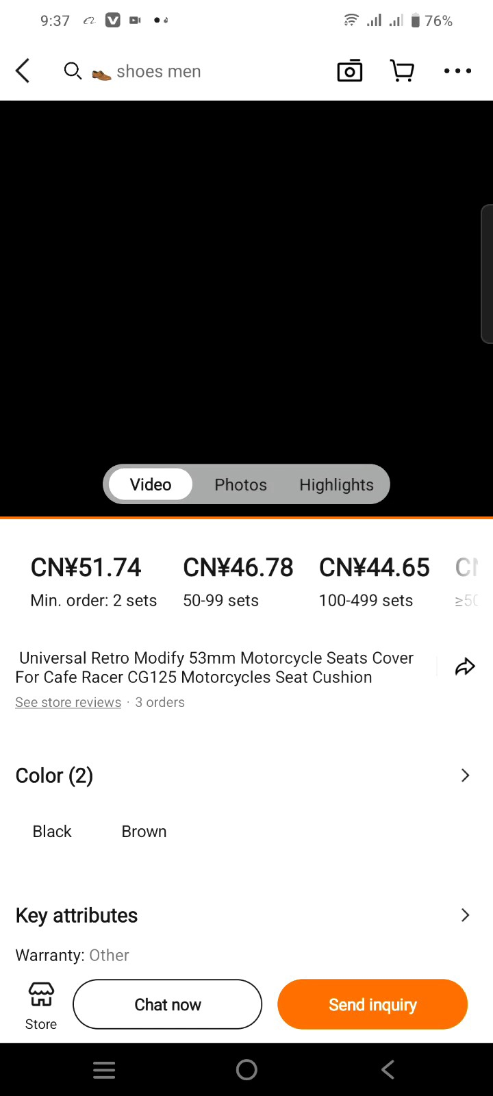 Motorcycle cafy racer seat for all alter bikes (cd70cc+cg 125)