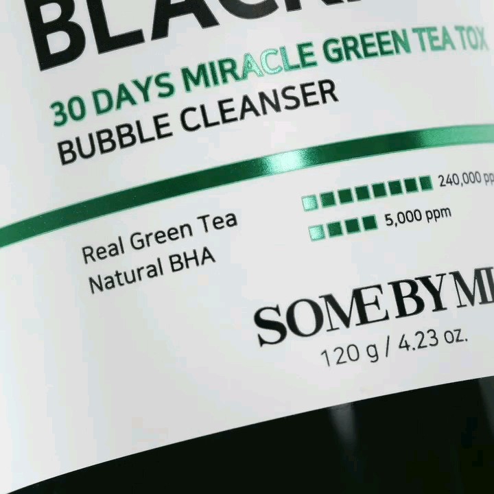 Bye Bye Blackhead 30 Days Miracle Green Tea Tox Bubble Cleanser 120g