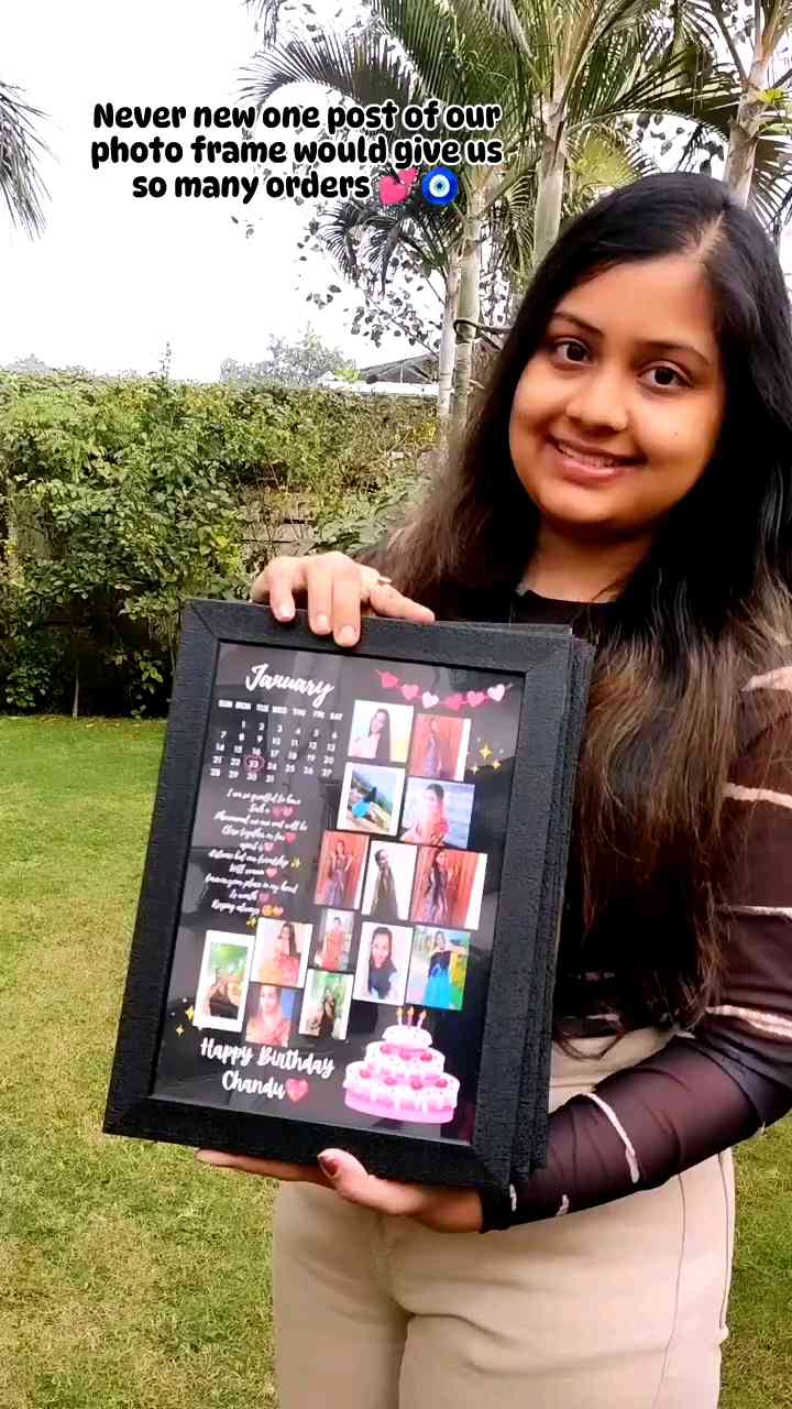 Personalized Custom Photo Frame | Birthday & Friendship Gift | Calendar, Quotes & Collage – A4 Size