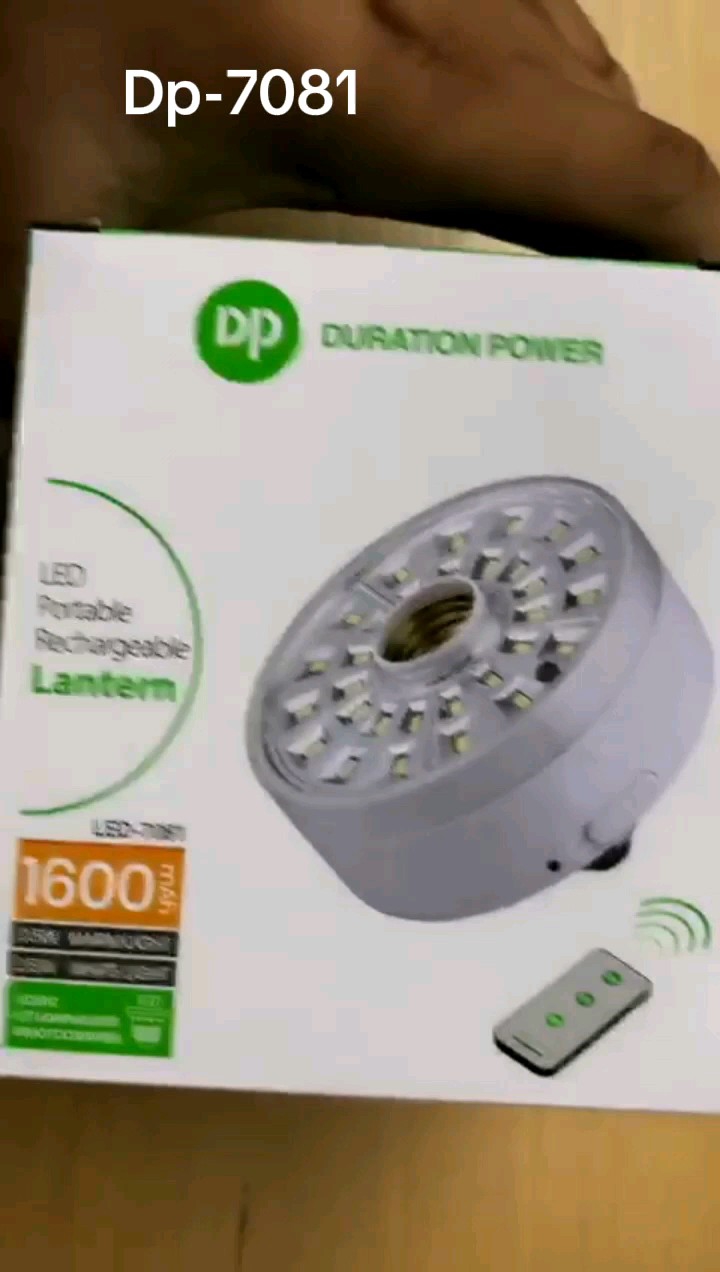 DP Emergency Charging Light - Rechargeable Bulb LED Original DP LED-7081 With Remote Control Ultra Bright 30 Leds Light, Long Battery Hours, Two in One Option Led, Automatic Turn on When Electricity Cuts off Led , Rechargeable Bulb