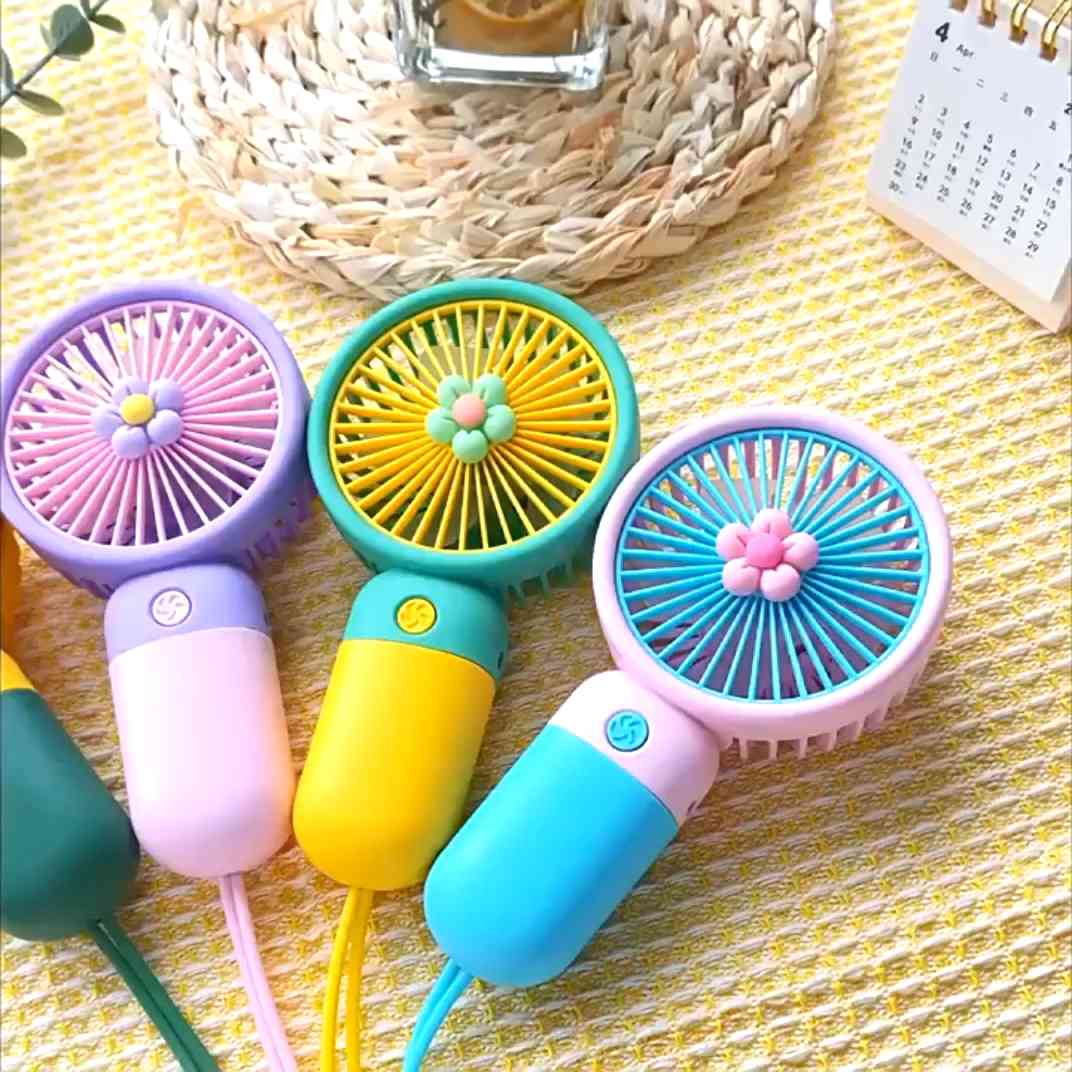 Portable Mini Fan USB Rechargeable Fan Handheld Portable Fan Cooling Fan Cute Cooling Face Fan