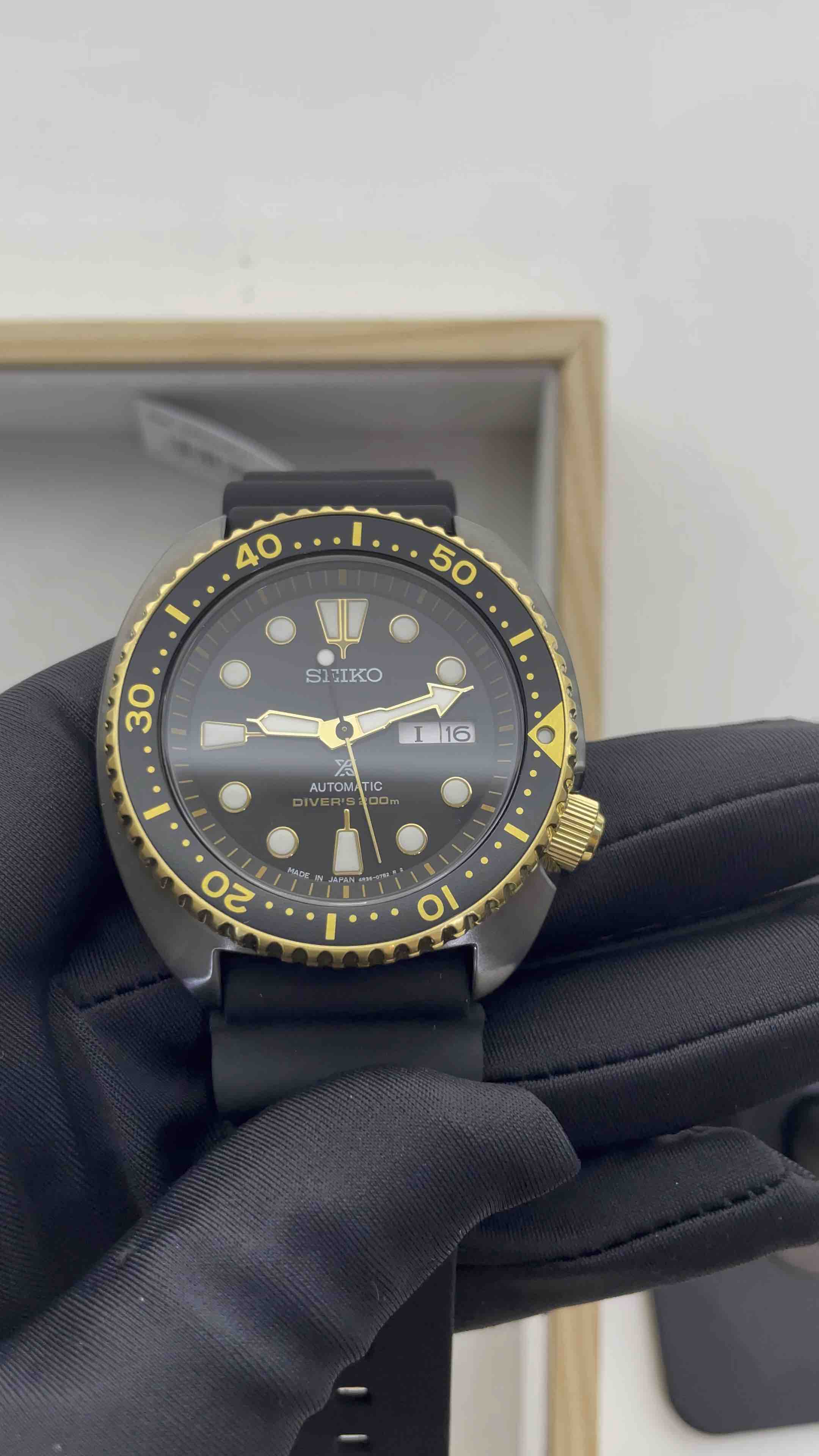 Gold seiko turtle hot sale