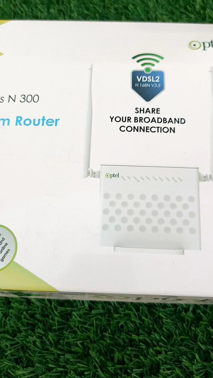 Original PTCL Wifi Router - Fast Speed DSL Modem with Complete Accessories Kit - 100% Brand New"