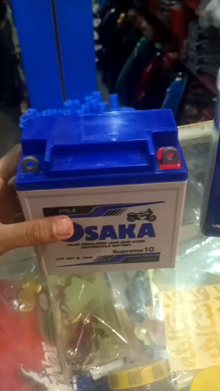 Osaka (Supreme 10) 12v 9amp Rechargeable Maintenance Free Dry Battery for suzuki gs 150 nd other motercycles