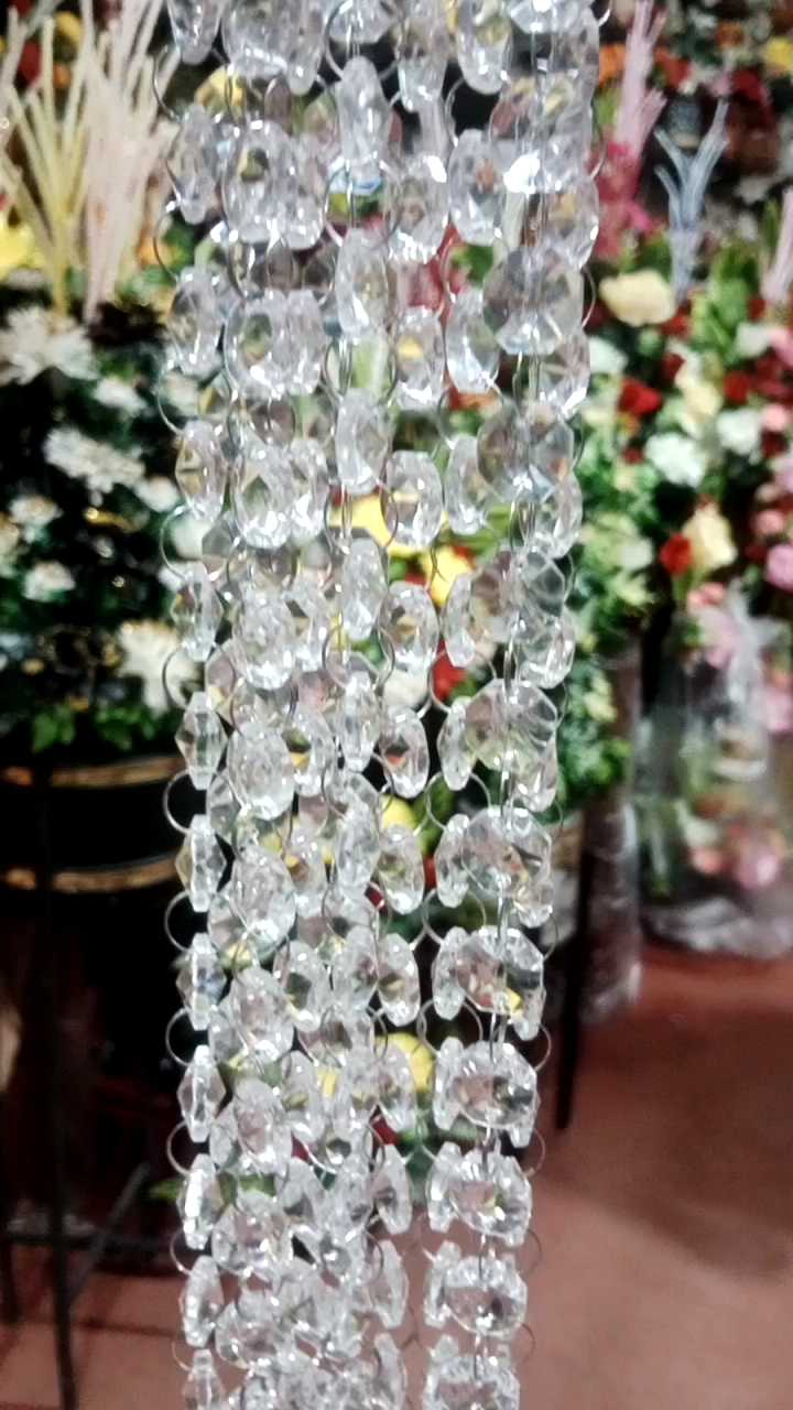 10 PCS 6 fit Crystal Glass Bead Curtain Luxury Living Room Bedroom Window Door Wedding Decor - intl