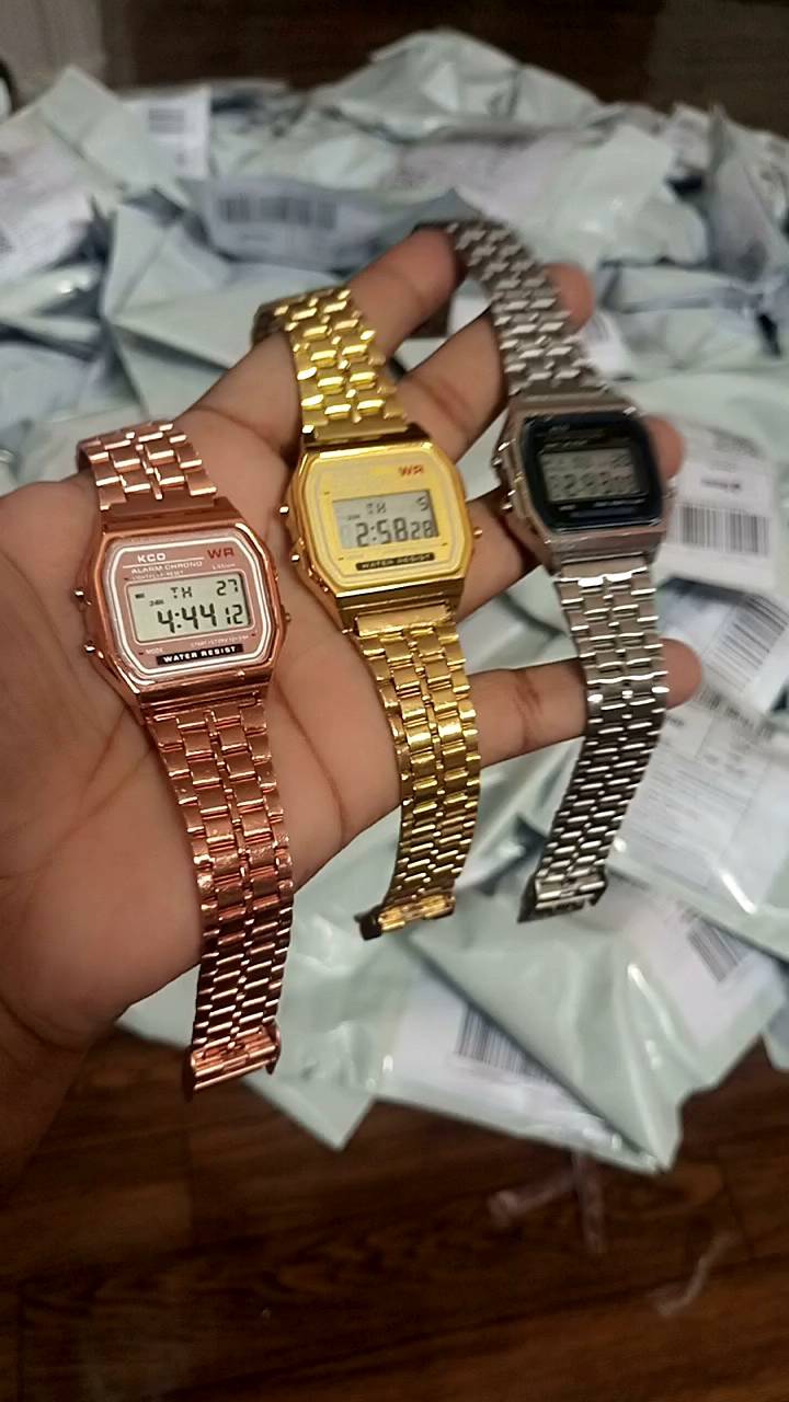Vintage Silver Classic Digital Wrist Watch