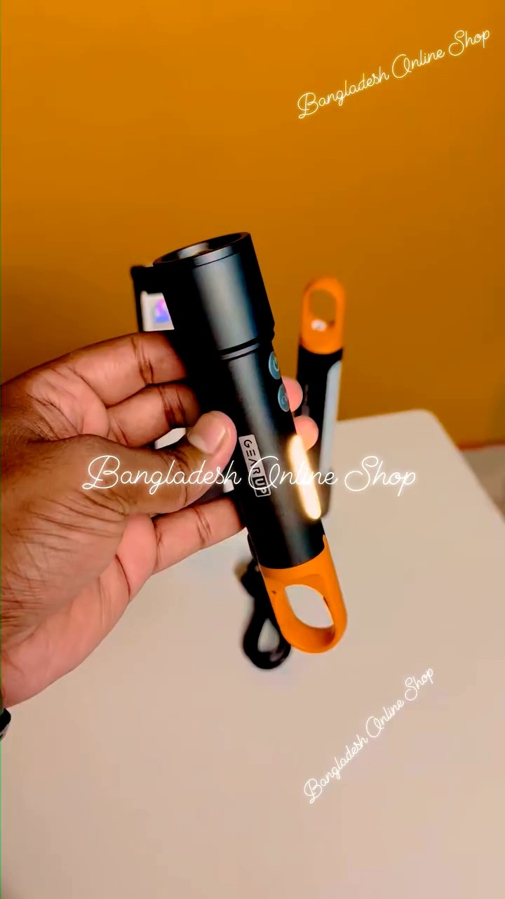 GearUP K57 PRO Rechargeable High Power Flashlight + Large COB Light with 3500mAh Lithium Battery