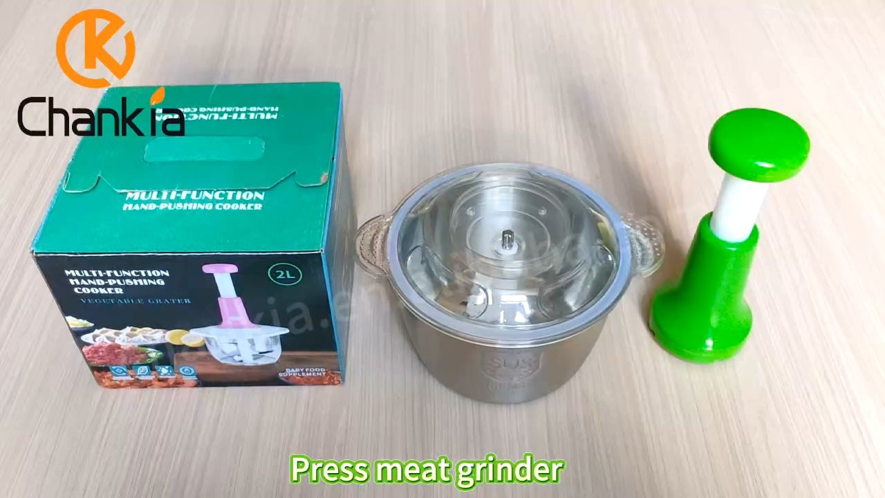 Manual Stainless steel Multi-Function Food Chopper | Hand Press ...