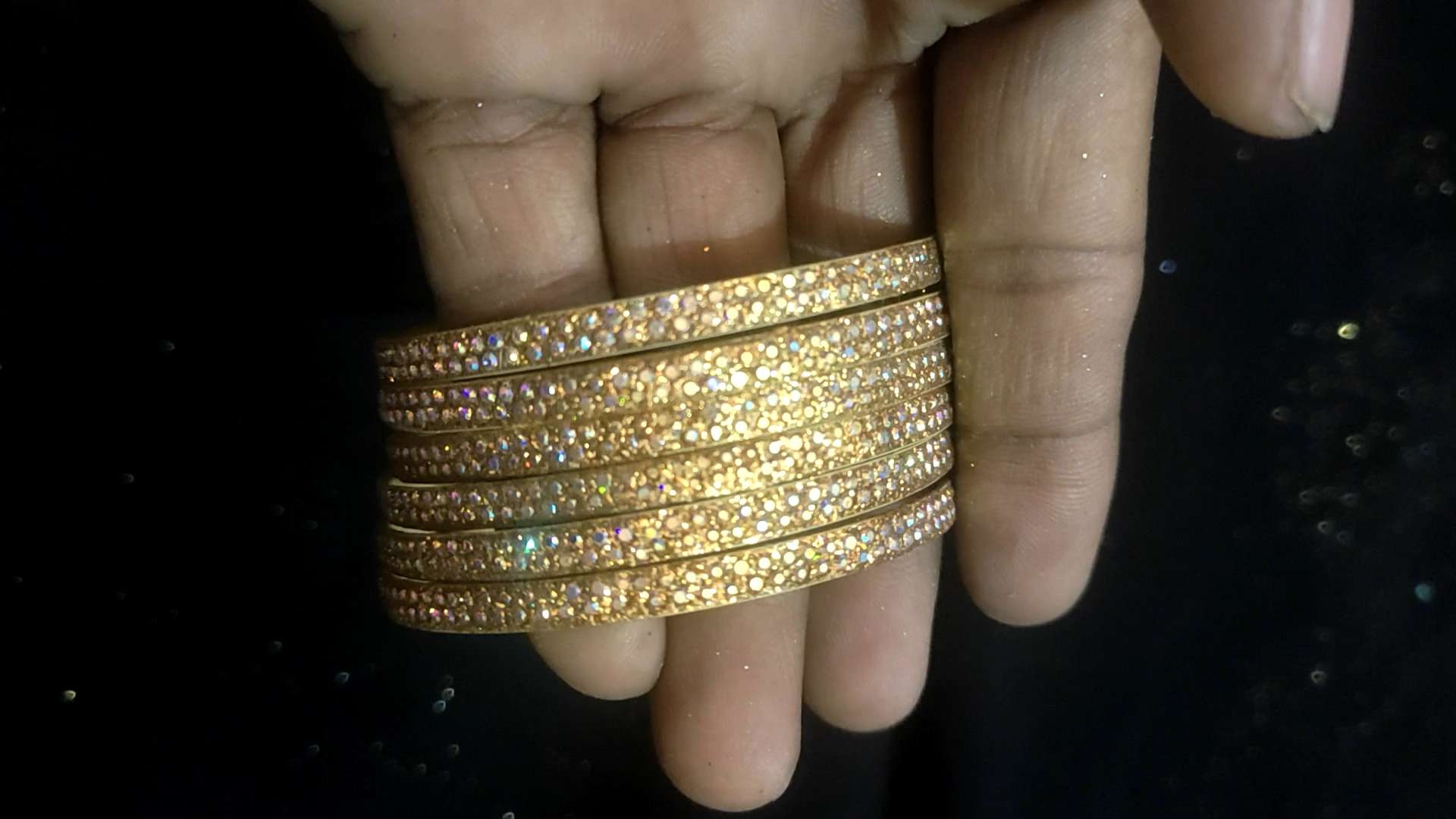 rhinestone multi rembo sheds colour 12 pice bangles | Daraz.pk