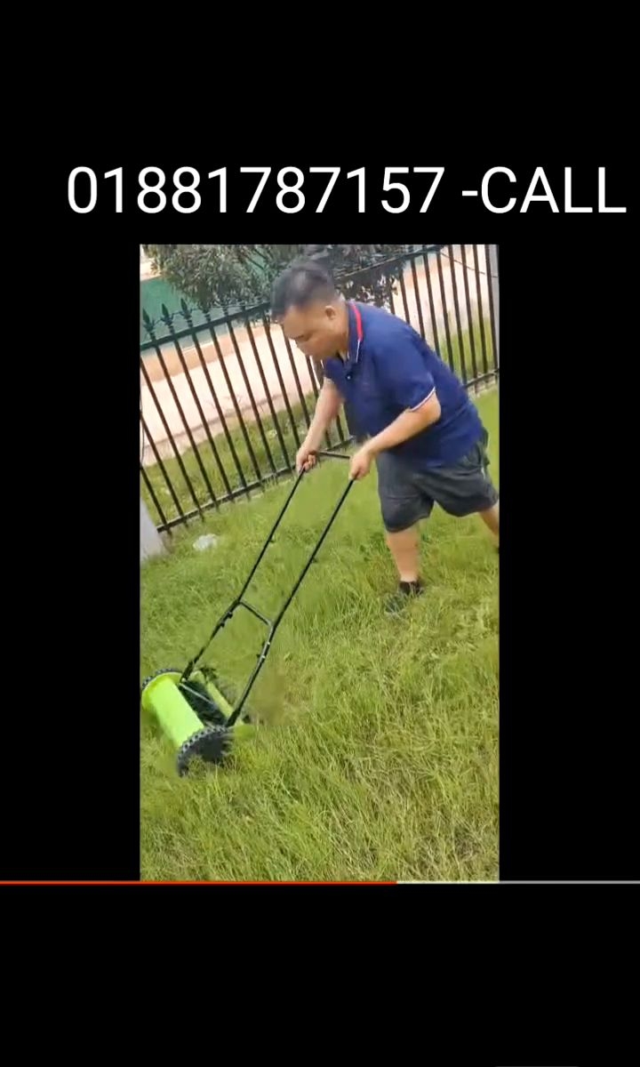 Hand Push Lawn Mower – Engine-less, Manual Grass Cutter, Durable Hand ...