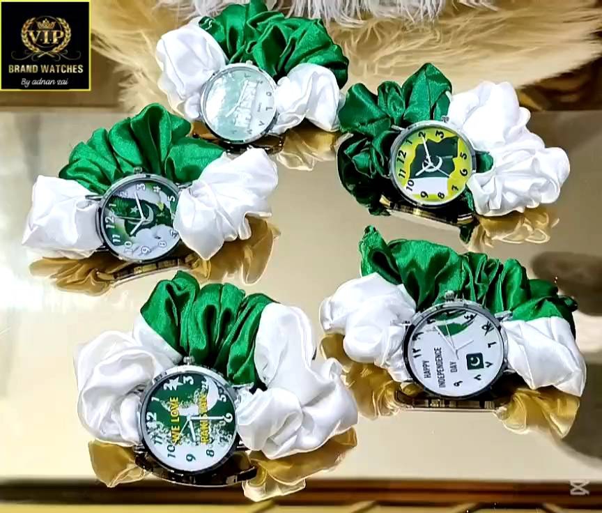 💚 AZADI EDITION 💚 Girls' Scrunchy Style Pakistan Flag Watch – Soft ...