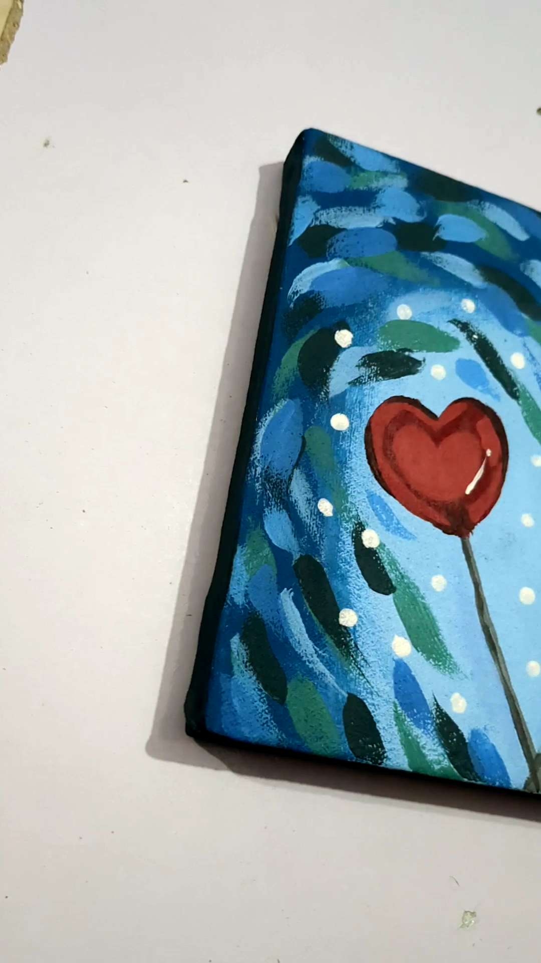 Handmade Acrylic Heart Lollipop Painting | Not printed It's handmade ...