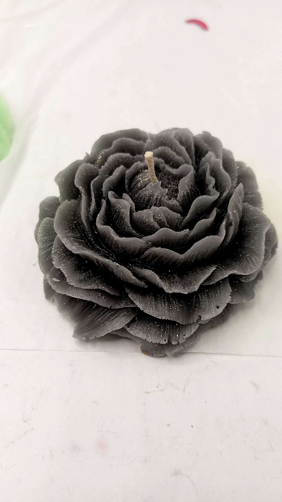 Black scented peony flower candle for your home decor |living room ...