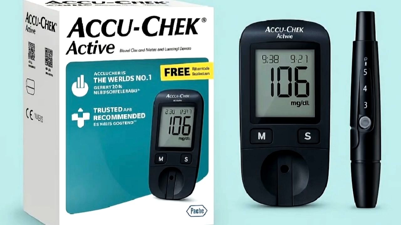 Accu-Chek Active Blood Glucose Meter Glucometer Kit with 10 Free Test ...