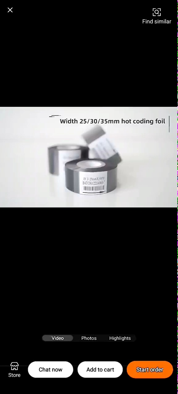 35mm x 100M Hot Foil Stamping Thermal Ribbon – Date Code Printing ...